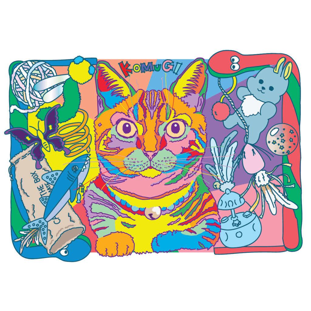 愛猫こむぎイラスト＿LOVE CAT KOMUGI illustration