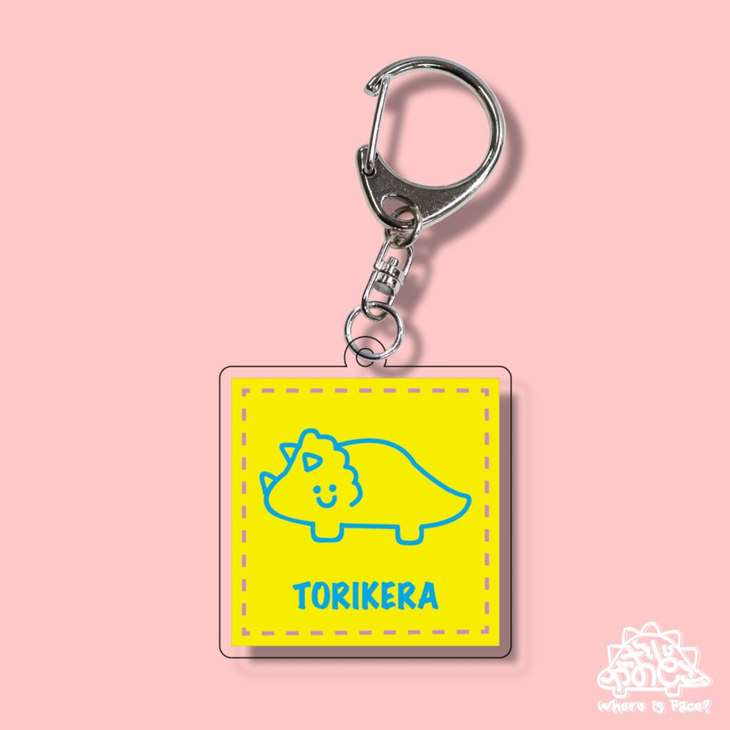 かおどこだいなそーパッチ風 トリケラトプス＿KAODOKODINOSAUR Triceratops patchwork