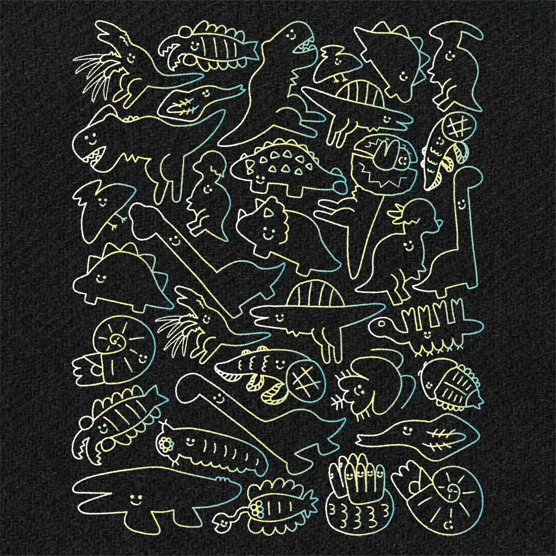 かおどこだいなそー水彩＿KAODOKODINOSAUR watercolor