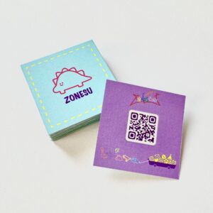 ぞねす名刺_かおどこだいなそー　ZONESU business card KAODOKODINOSAUR